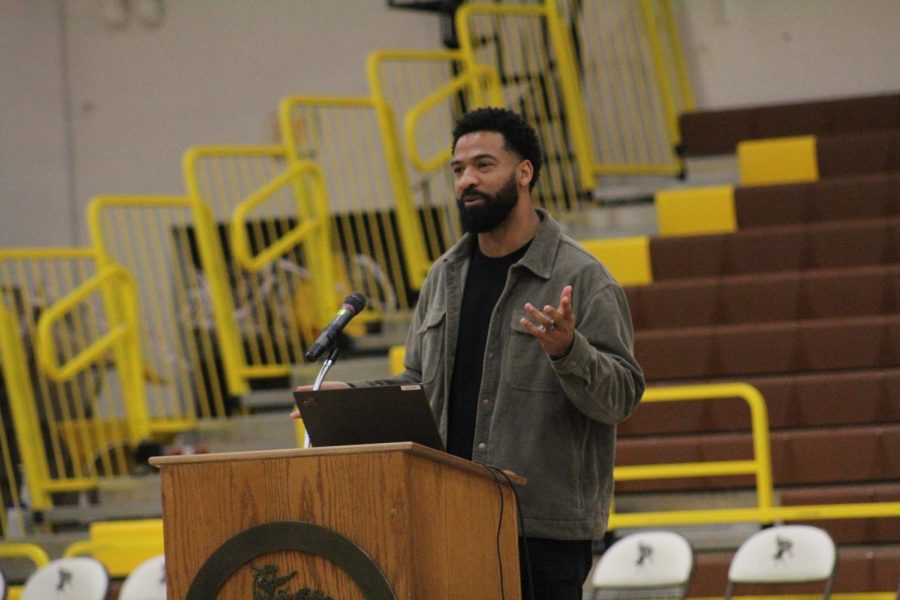 Spencer Paysinger Speaks at GCCC for Martin Luther King Day.