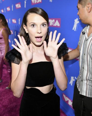 Millie Bobby Brown arrives at the MTV Video Music Awards at Radio City Music Hall on Monday, Aug. 20, 2018, in New York. (Photo by Charles Sykes/Invision/AP)
